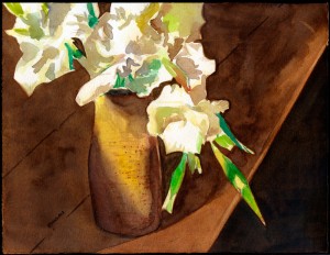 7.5 x 10 inches Watercolor Painting - Flower arrangement