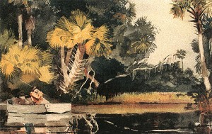 Winslow Homer watercolor painting of the Homosassa River